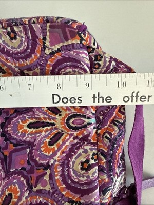 Vera Bradley Small Backpack Dream Tapestry Purple Retired 