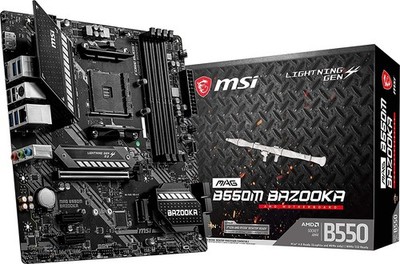 MSI MAG B550M Bazooka Mainboard AMD Ryzen B550 Sockel AM4 µATX 4x DDR4 Dual M.2