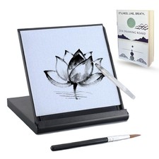 Mini Water Drawing Board with  Breathing Guide, Small, Black