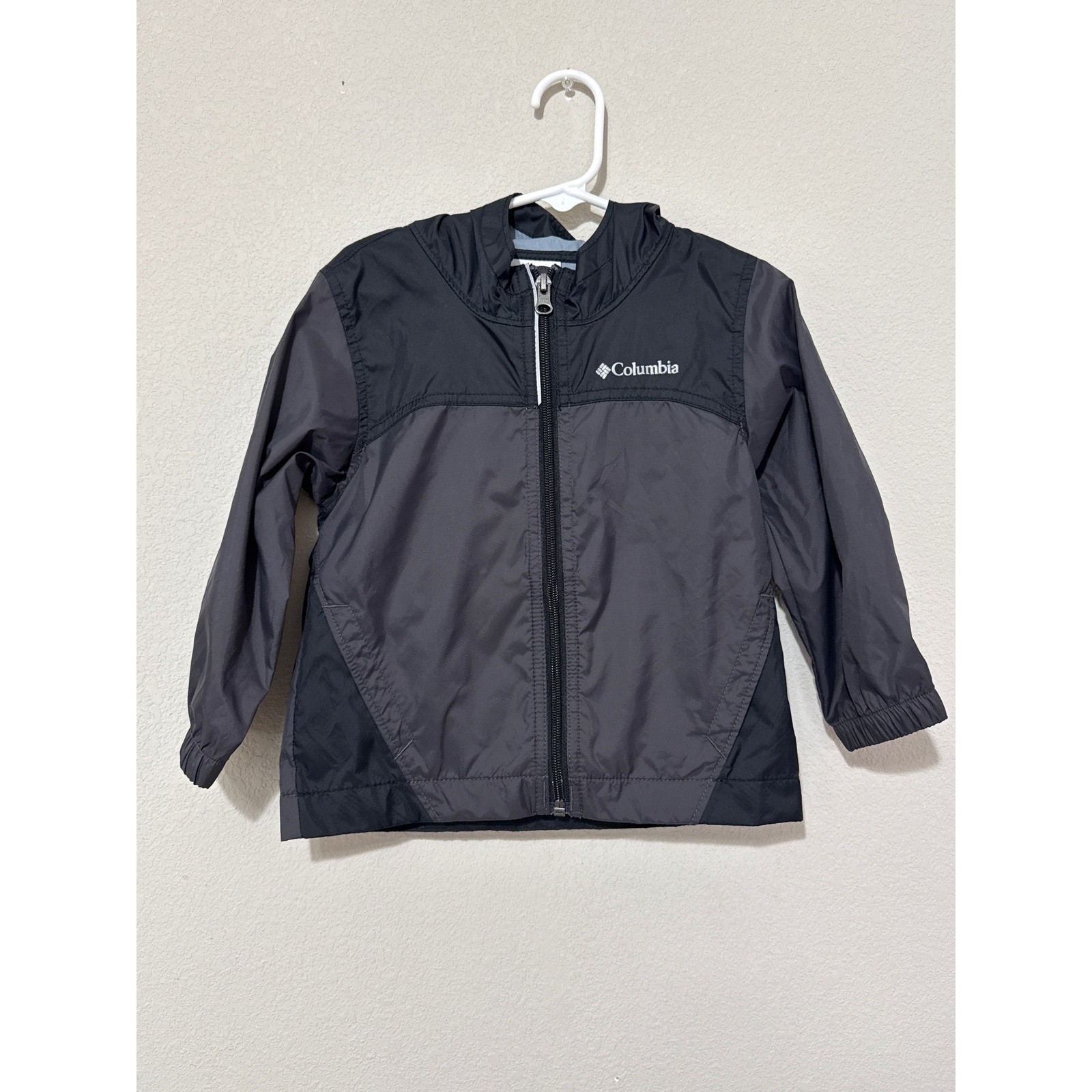 Columbia Rain-Zilla Jacket Hooded Full Zip Gray Jacket 3T To