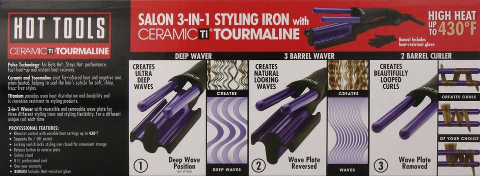 Hot Tools 2180 3-in-1 Styling Iron, Black - Image 2 of 4