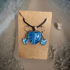 Abstract Art Heart Earrings And Neclace Necklace Set