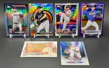 Topps MAX SCHERZER Lot Finest Chrome Logofractor Refractor Purple Mets Rangers