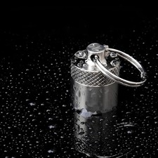 Titan Wasserdichte Pillendose Behälter Reise Outdoor EDC Schlüsselanhänger