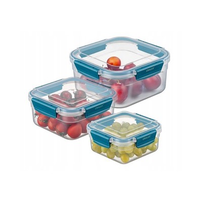 CRALEX Bona Airtight rechteckige Lebensmittelbehälter, 3er-Set (650 ml / 1,25 l