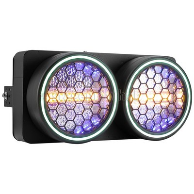 PAIDUN 2 Eyes Retro RGB LED Par Light COB Audience Blinder DJ Disco Bar Party