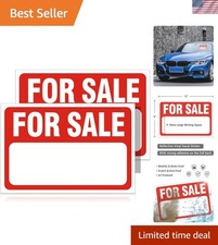 2 Pack Stickers,12" x 8" Sale Sign for Car and Vehicles, Self-Adhesive Vinyl ...