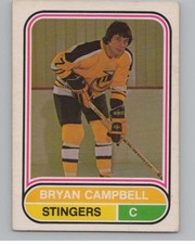 1975-76 O-Pee-Chee WHA #31 Bryan Campbell  Cincinnati Stingers V103169