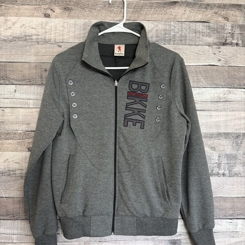 Dirk Bikkembergs, Dirk Bikkembergs Men's Archived Moto Track Jacket Button Detail Gray S