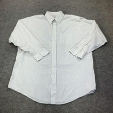 Brooks Brothers Dress Shirt Mens 18 34/35 White Stripe Non Iron Long Sleeve