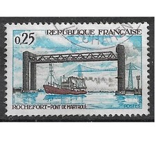 Timbre YT 1564 1Pont Martrou Rochefort 1968 Oblitéré