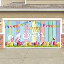 Easter Garage Door Decoration Happy Large, Pastel Color