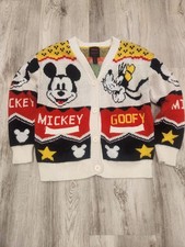 Disney Kids Forever 21 Mickey  Goofy Cardigan Button Sweater Pocket Size 11/12