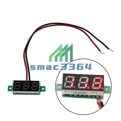 0.28'' DC 0-100V / 2.5-30V 2/3-Wire Voltmeter LED Display Voltage Panel Meter *cc