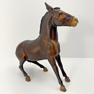 Breyer Horse Dark Brown BALKING MULE Donkey #208/207 late 60's Original Vintage