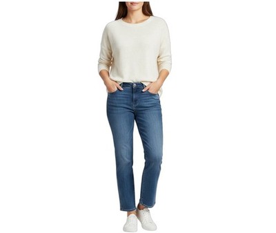 NYDJ Medium Wash Cool Embrace Mid-Rise Marilyn Straight Ankle Jeans Women's 10