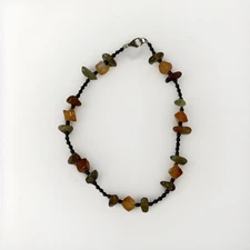 Boho Ankle Mood Bracelet Chunky Multi Colored Stones Anklet