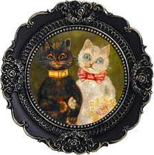 Antique Mini Picture Frames 3X3 Small Vintage round Picture Frames Wallet Size C