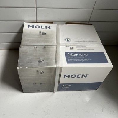 Moen 82604 Adler 1 Handle Shower Faucet w/ Valve Chrome Finish 4-Setting Head