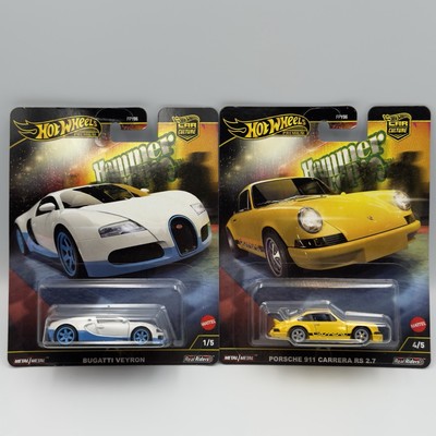 Hot Wheels 2025 Hammer Drop Bugatti Veyron & Porsche 911 Carrera RS 2.7
