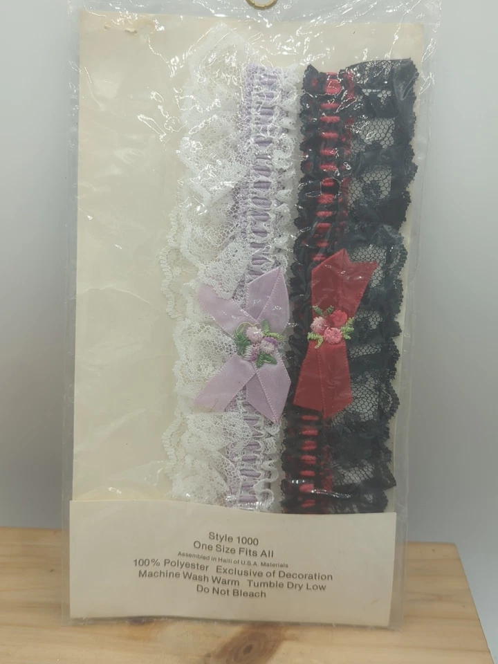 Cinturones de liga vintage NOS talla única 2 en paquete años 90 Foto 2 de 4