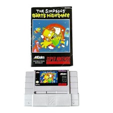 The Simpsons: Bart's Nightmare Super Nintendo SNES Video Game and Manual