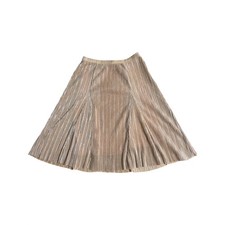Maeve Anthropologie Pink Rose Metallic Pleated Midi Skirt XS 41883604