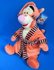 16" TIGGER IN DRESSING GOWN & NIGHT HAT SOFT TOY WINNIE THE POOH VIVID DISNEY