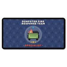 Funny Dumpster Fire Response Team Mouse Pad Large 31.5x15.7 Inch M007 Office
