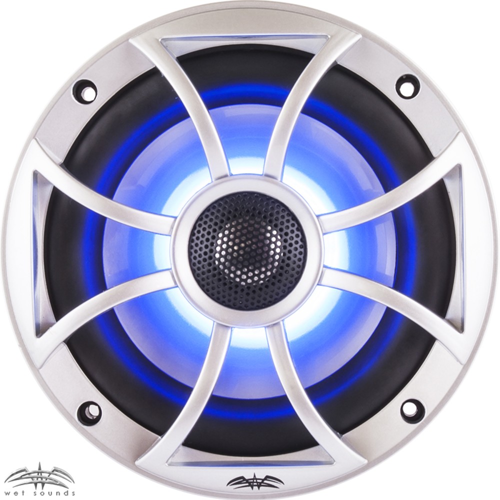 Wet Sounds Two Pairs Of RECON6-S-RGB LED 6.5" Speakers With Silver XS Grilles