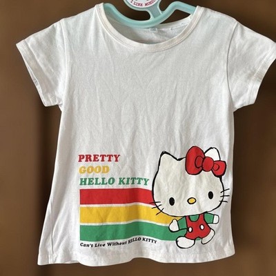 UNIQLO Sanrio Hello Kitty Devilrobots Collab T-Shirt weiß 120 cm Mädchen