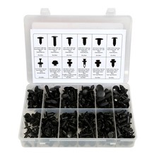 240 Pcs Push Retainer Clips Kit,Great Assortment of 240 Retainer, Black