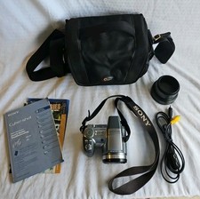 Sony Super SteadyShot DSC-H2 Digital Camera Silver 6.0MP 12x Optic Zoom Package