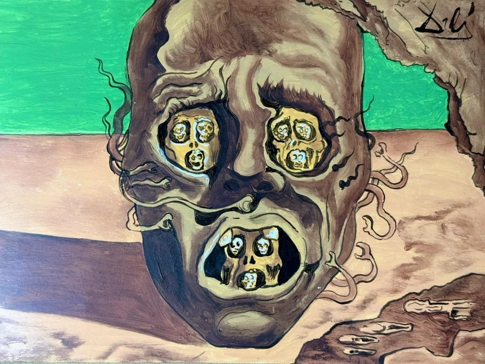 Сальвадор Дали рисунок (ручная работа) очень хорошо сохранившаяся антикварная бумага - Изображение 2 из 4