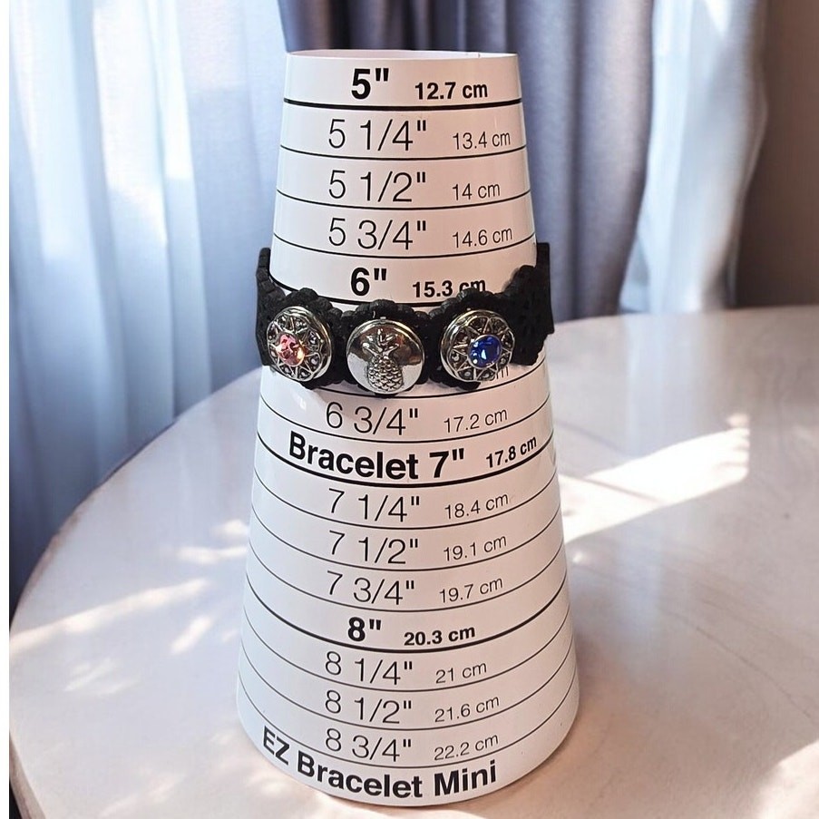 Decorative Snap Button Black Bracelet - image 2