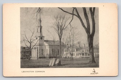 Lexington Common MA Church Paul Revere Post Card The Maynards Era