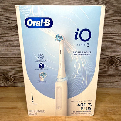 Oral-B iO Series 3 Electric Toothbrush Oscillating Rechargeable 3-Speed White