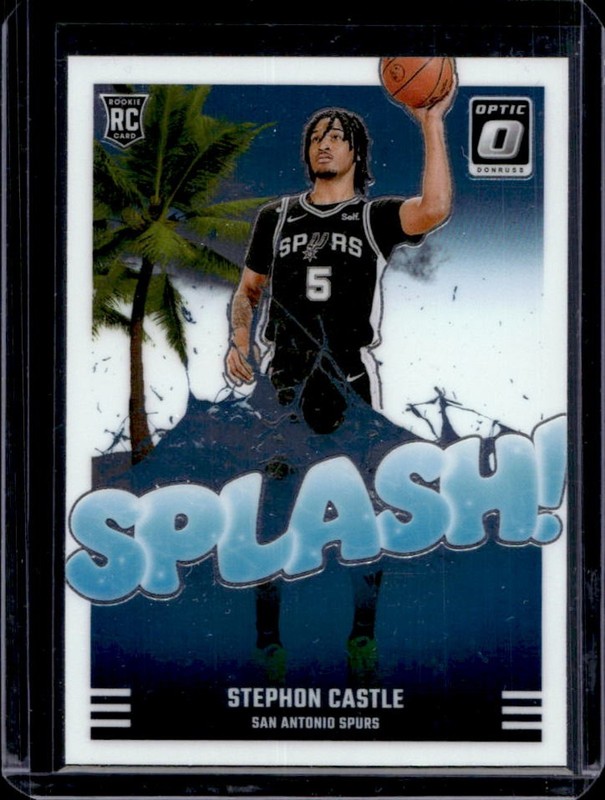 2024-25 Panini Donruss Optic Stephon Castle Splash! RC Rookie #14 Spurs