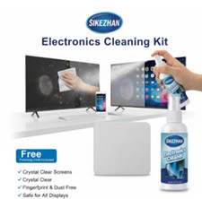Screen Cleaner Spray  Microfiber Cloth Kit TV LCD OLED Monitor Laptop No Streak
