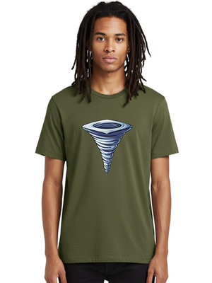 Tornado-3 Mens Graphic Tee, 100% Cotton, Casual Summer Wear