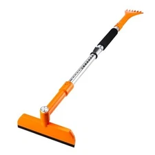 49.2" Snow Brush & Ice Scraper for Car Windshield, Upgraded Extendable Snow 