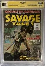 1971 SAVAGE TALES #1 CBCS 6.0  1st app the MAN-THING - Roy Thomas auto (not CGC)