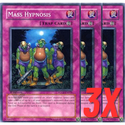 Yugioh Mass Hypnosis (FOTB-EN058) 1st Edition (NEAR MINT) (3X)