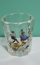 Alter Kristallglas, handgemalt,,Gruß aus Aschau".