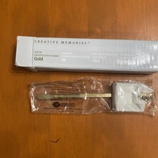 Creative Memories Album Identification Charm Gold Marker Bookmark