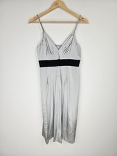 ed Valentino - Silver Silk Dress - Size 8