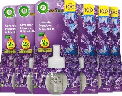 Air Wick Elektrischer Lufterfrischer Nachfüller, Lavender Meadow & Bluebells, 19 ml x 6