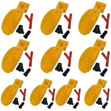 10set Quail Waterer Automatic Bird Water Cups for Cage Hang Small, yellow