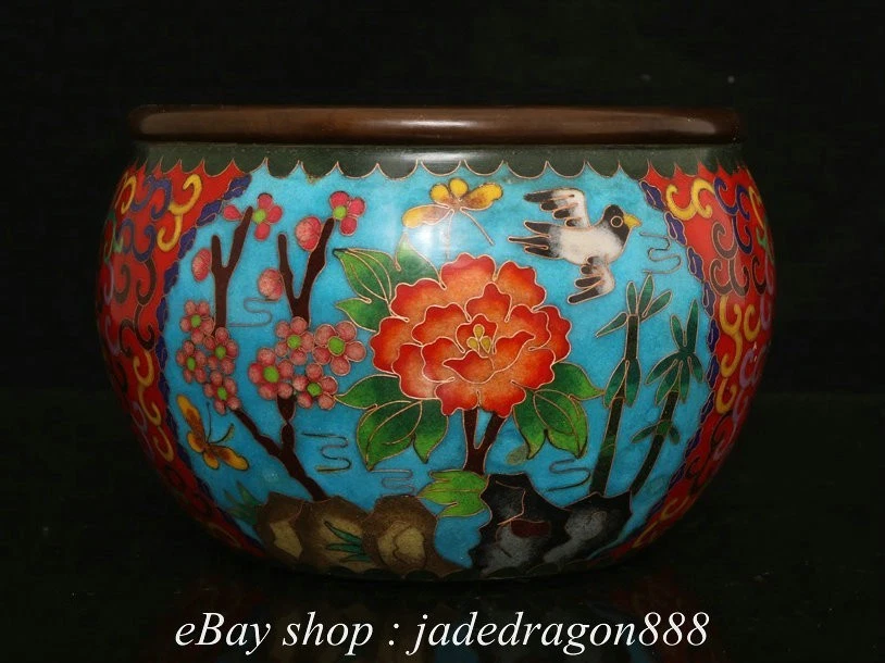 中国风景泰蓝壶| eBay
