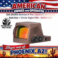 SIG SAUER Romeo-X Pro 1x24mm Enclosed Red Dot + Circle Sight FDE - SORX1302